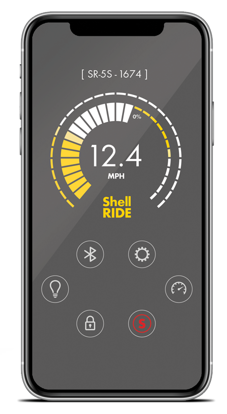 Shell Ride App on Phone Screen