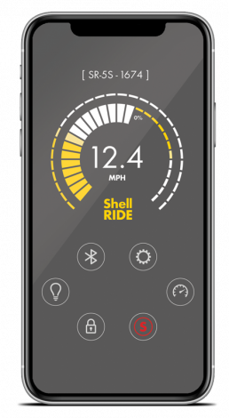 Isolated Image Of A Phone Featuring The Shell Ride App