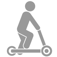 Image of person riding scooter